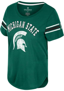 Colosseum Michigan State Spartans Womens Green Cant Beat That Short Sleeve T-Shirt