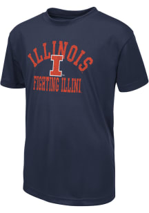 Youth Illinois Fighting Illini Navy Blue Colosseum No1 Short Sleeve T-Shirt