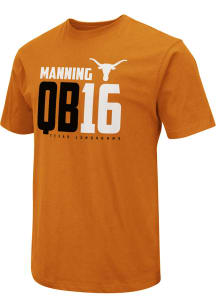 Arch Manning Texas Longhorns Burnt Orange Football Name and Number Short Sleeve Player T Shirt