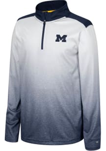 Colosseum Michigan Wolverines Youth Navy Blue Max Long Sleeve Quarter Zip Shirt