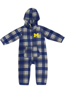 Colosseum Michigan Wolverines Baby Navy Blue Farays Loungewear One Piece Pajamas