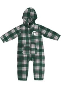 Colosseum Michigan State Spartans Baby Green Farays Loungewear One Piece Pajamas
