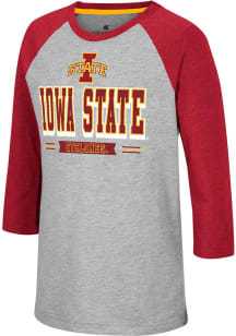 Colosseum Iowa State Cyclones Youth Grey Pops Long Sleeve Fashion T-Shirt