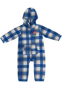 Colosseum Kansas Jayhawks Baby Blue Farays Loungewear One Piece Pajamas