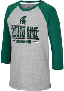 Colosseum Michigan State Spartans Youth Grey Pops Long Sleeve Fashion T-Shirt