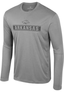 Colosseum Arkansas Razorbacks Grey Gradey Long Sleeve T-Shirt