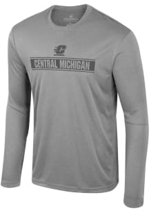 Colosseum Central Michigan Chippewas Grey Gradey Long Sleeve T-Shirt