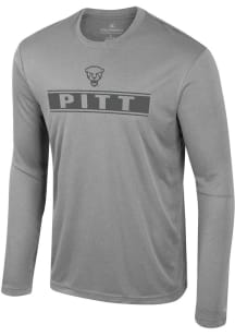 Colosseum Pitt Panthers Grey Gradey Long Sleeve T-Shirt