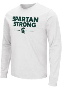 Colosseum Michigan State Spartans White Spartan Strong Long Sleeve T Shirt