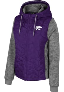 Colosseum K-State Wildcats Womens Grey Gracie Light Weight Jacket