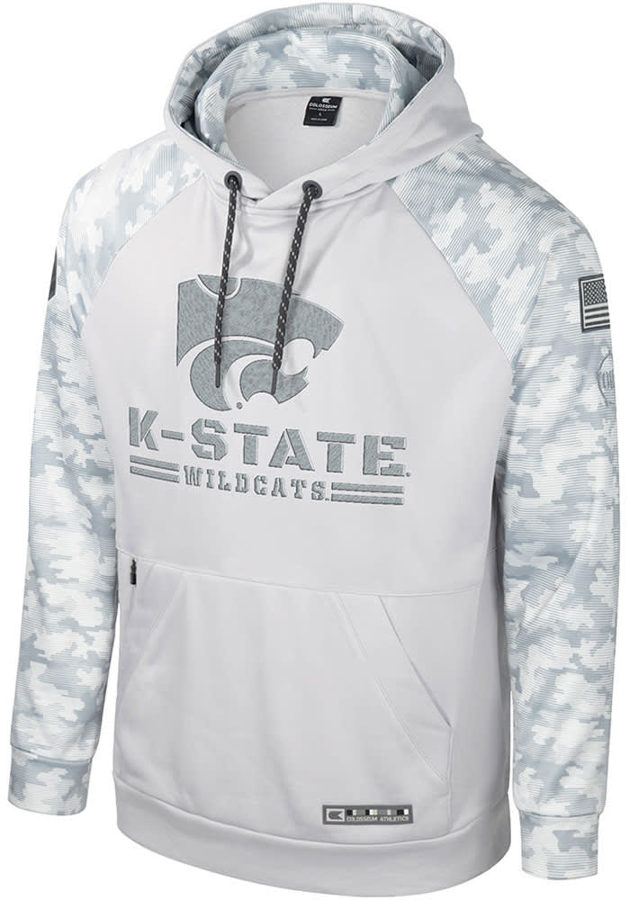Colosseum K-State Wildcats Mens Grey Ice Hood