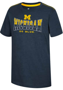 Colosseum Michigan Wolverines Youth Navy Blue Tiberius Short Sleeve T-Shirt