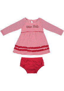 Infant Girls Ohio State Buckeyes Red Colosseum Who-Ville Top and Bottom Set
