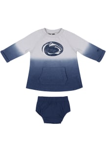 Colosseum Penn State Nittany Lions Baby Girls Grey Hand in Hand Short Sleeve Dress