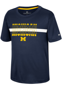 Colosseum Michigan Wolverines Youth Navy Blue Duke Short Sleeve T-Shirt