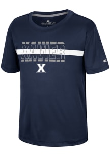 Colosseum Xavier Musketeers Youth Navy Blue Duke Short Sleeve T-Shirt