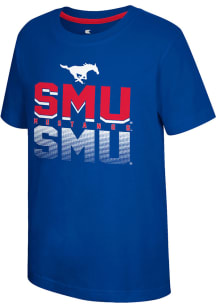 Colosseum SMU Mustangs Youth Blue Newfoundland Short Sleeve T-Shirt