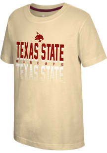 Colosseum Texas State Bobcats Youth Gold Newfoundland Short Sleeve T-Shirt