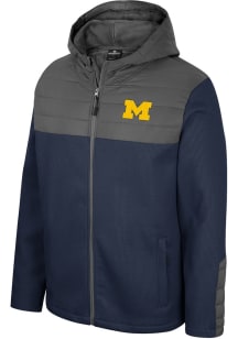 Colosseum Michigan Wolverines Mens Navy Blue Storm Was Coming Medium Weight Jacket