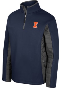 Colosseum Illinois Fighting Illini Mens Navy Blue Storm Was Coming Pullover Jackets