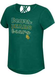 Colosseum Baylor Bears Girls Green Katie Short Sleeve Fashion T-Shirt