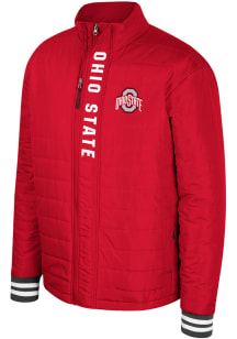 Colosseum Ohio State Buckeyes Mens Red Never Stop Puffer Heavyweight Jacket