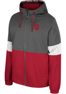 Colosseum Indiana Hoosiers Mens Charcoal Miles Light Weight Jacket