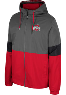 Colosseum Ohio State Buckeyes Mens Charcoal Miles Light Weight Jacket