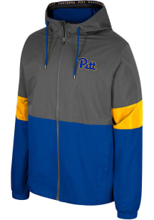 Colosseum Pitt Panthers Mens Charcoal Miles Light Weight Jacket
