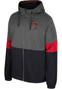 Colosseum Texas Tech Red Raiders Mens Charcoal Miles Light Weight Jacket