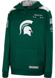Youth Michigan State Spartans Green Colosseum OHT Freestyle Long Sleeve Hood
