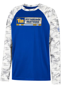 Colosseum Pitt Panthers Youth Blue OHT Wildcard Long Sleeve T-Shirt