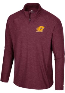 Colosseum Central Michigan Chippewas Mens Maroon Skynet Long Sleeve 1/4 Zip Pullover