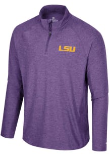 Colosseum LSU Tigers Mens Purple Skynet Long Sleeve 1/4 Zip Pullover
