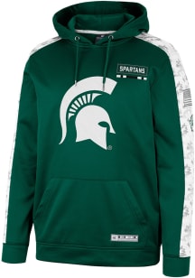 Colosseum Michigan State Spartans Mens Green Snake Eyes Camo Hood
