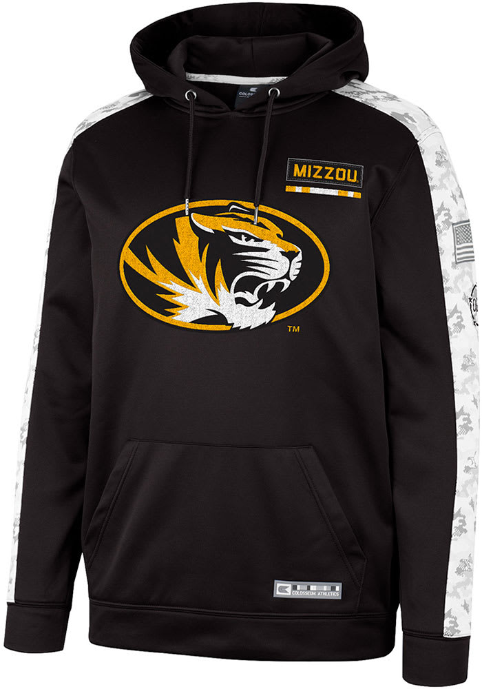 Missouri Tigers Colosseum Black Snake Eyes Camo Hood