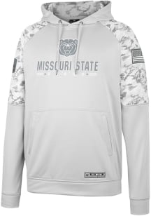 Colosseum Missouri State Bears Mens Grey Clutch Camo Pullover Hood