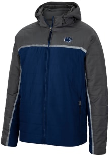 Mens Penn State Nittany Lions Navy Blue Colosseum Club Champion Puffer Heavyweight Jacket