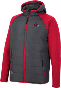 Colosseum Louisville Cardinals Mens Charcoal Good On You Hooded Heavyweight Jacket