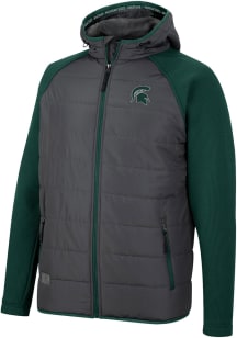 Colosseum Michigan State Spartans Mens Charcoal Good On You Hooded Heavyweight Jacket