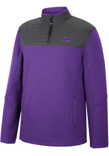 Colosseum K-State Wildcats Mens Purple Good On You Long Sleeve 1/4 Zip Pullover
