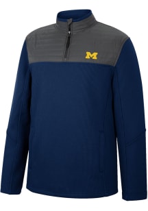 Colosseum Michigan Wolverines Mens Navy Blue Good On You Long Sleeve 1/4 Zip Pullover