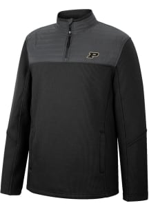 Colosseum Purdue Boilermakers Mens Black Good On You Long Sleeve 1/4 Zip Pullover
