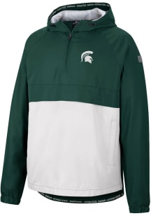 Colosseum Michigan State Spartans Mens Green Man To Beat Anorak Light Weight Jacket