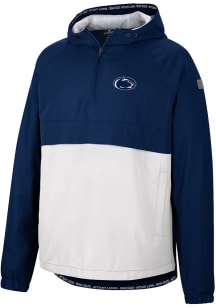 Mens Penn State Nittany Lions Navy Blue Colosseum Man To Beat Anorak Light Weight Jacket