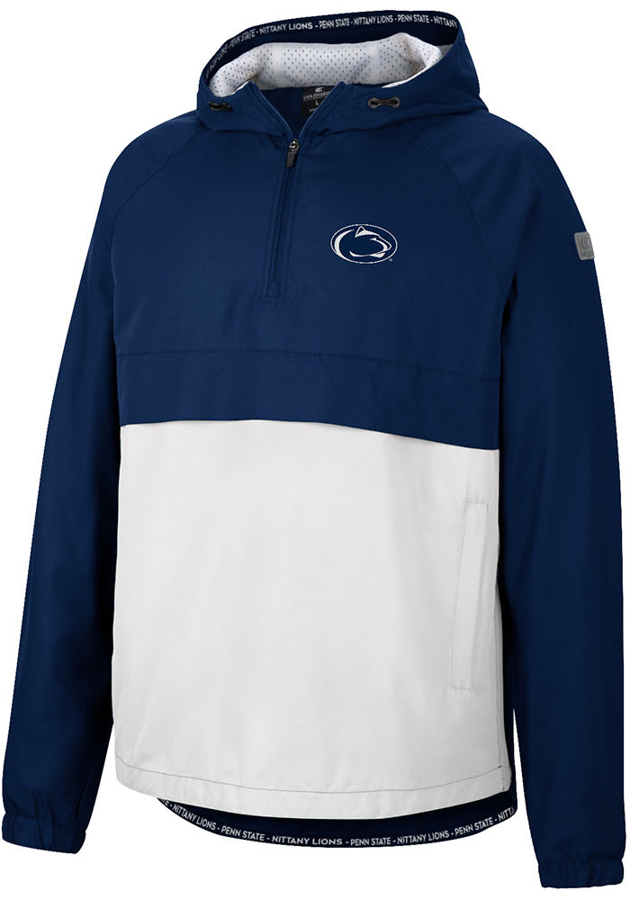 Colosseum Penn State Nittany Lions Mens Navy Blue Man To Beat Anorak Light Weight Jacket
