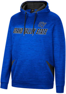 Colosseum Grand Valley State Lakers Mens Blue Bushwood Pullover Hood