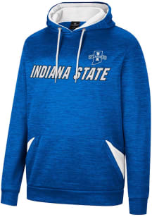 Colosseum Indiana State Sycamores Mens Blue Bushwood Pullover Hood