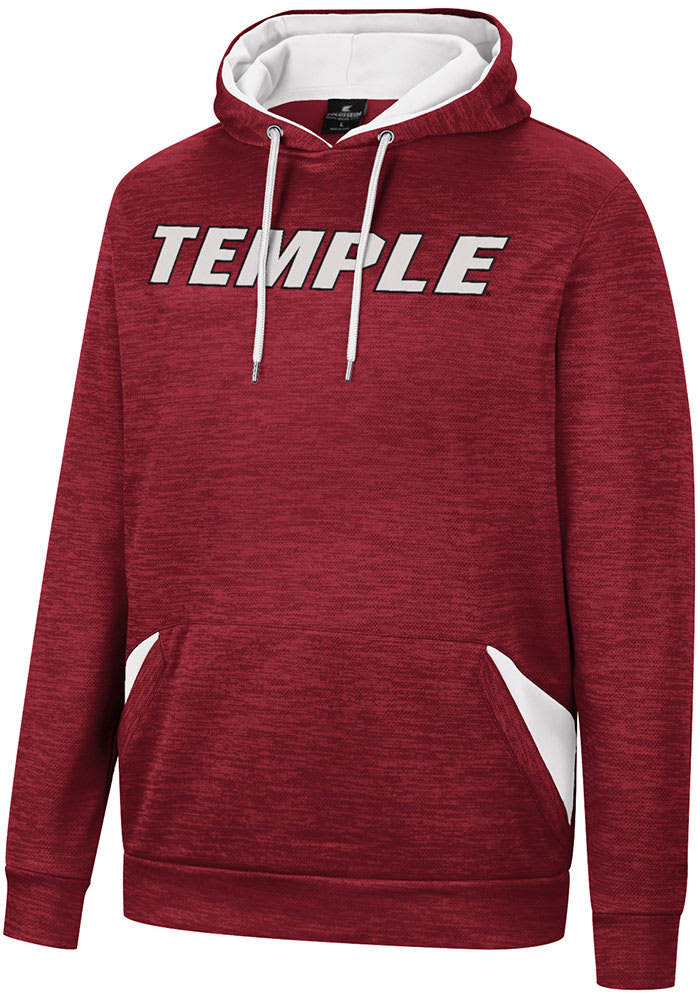 Colosseum Temple Owls Mens Red Bushwood Pullover Hood