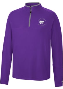 Colosseum K-State Wildcats Mens Purple Spaulding Long Sleeve 1/4 Zip Pullover